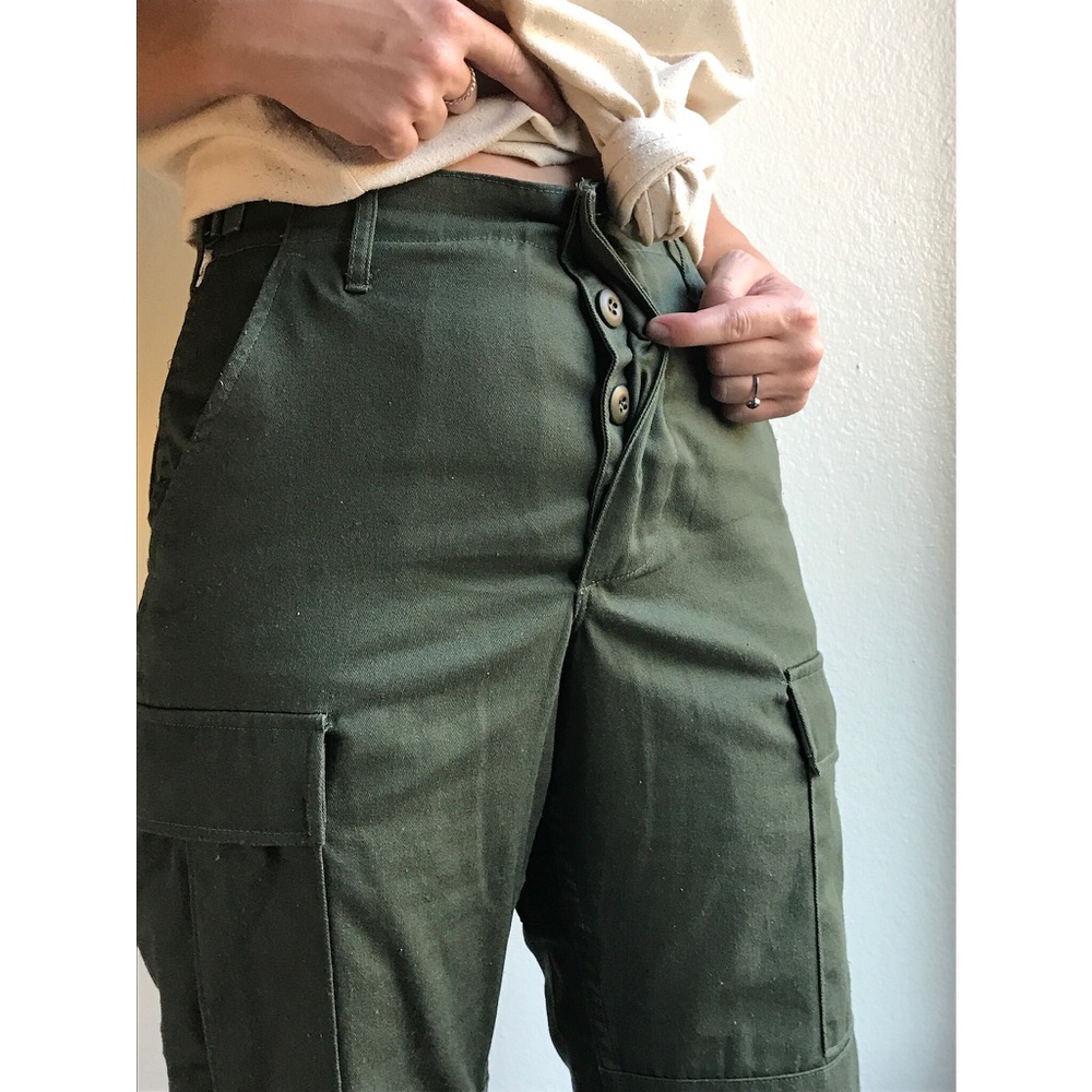 [vintage] high waist army cargo pants - Picture 5 of 12